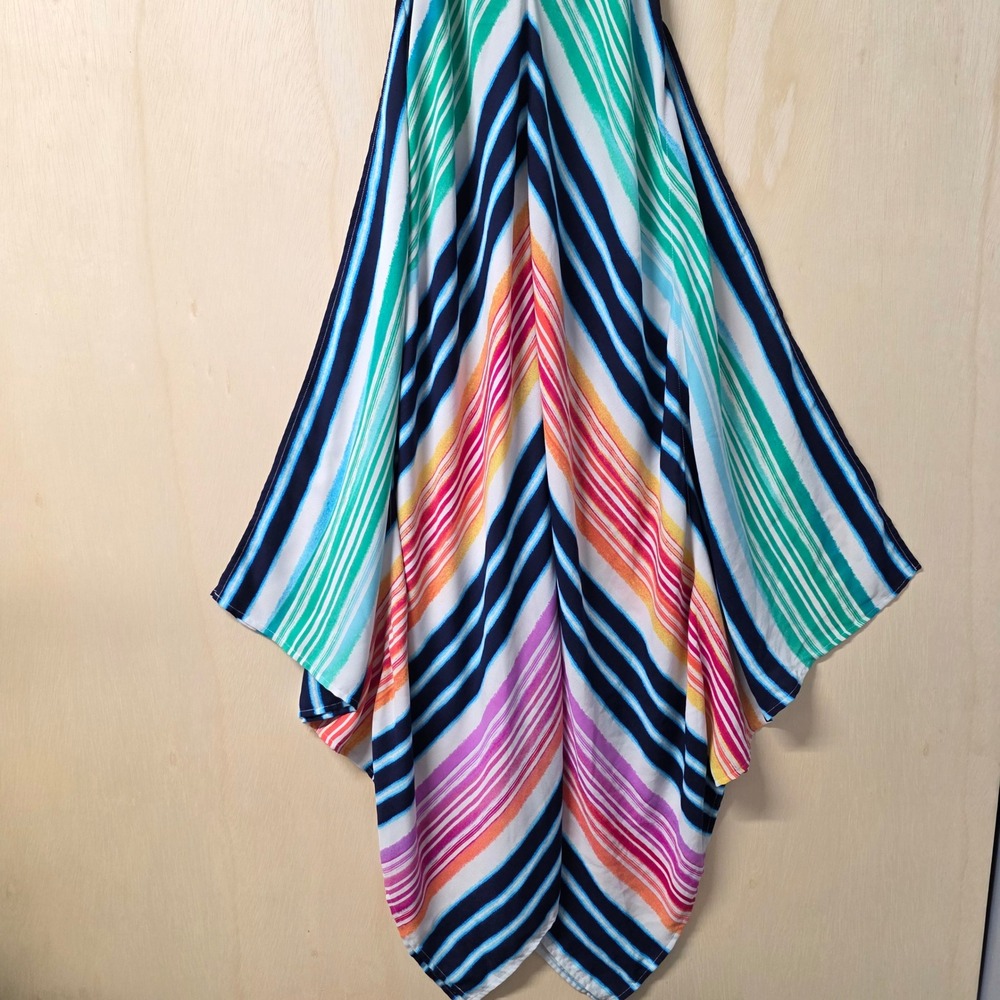Tommy Bahama Striped Handkerchief Hem Cover Up Dress Multicolor L/XL TSW90923C - Picture 8 of 14